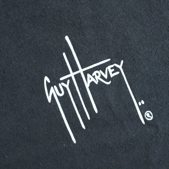 Guy Harvey Short Sleeve Fish Graphic T-Shirt Crewneck Boating Black Mens Size XL - Picture 6 of 15